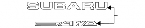SUBARU Emblem Tailgate Subaru Outback 20-