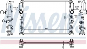Mercedes W211 E350 water cooling radiator