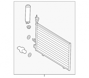 Air conditioning condenser radiator Ford Fiesta 11-19 1.6