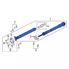 Cardan shaft cardan Ford Explorer 20-24 2.3T RWD with clutch