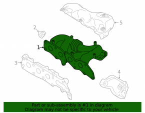 Exhaust manifold for Mazda CX-7 turbocharger 06-12