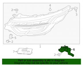 Lower left headlight mount for Land Rover Discovery 17-23