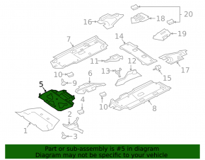 Rear engine guard for Porsche Cayenne 19-26 2.9T, 3.0T, 4.0T
