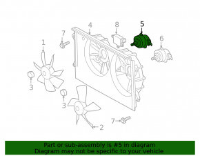 Right cooling fan motor for Toyota Avalon 2012