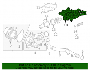 Cooling system flange Honda CRV 20-22 hybrid