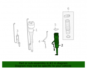 Front left air strut Mercedes W221