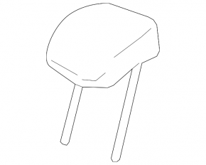 Front left headrest Cadillac CTS 14-14, gray leather, dented