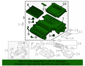 Air filter housing assembly Kia Niro 23- HEV