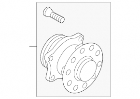 Rear left hub Subaru Forester 14-18 SJ