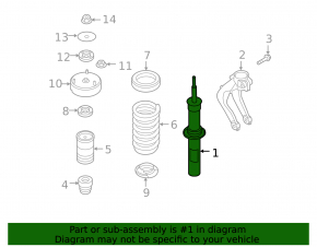 Front left shock absorber BMW X5 E70 07-13