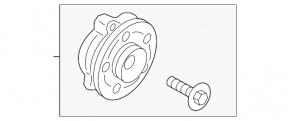 Rear right hub Polestar 2 21- AWD