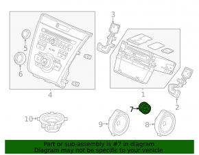 Door buzzer front right Honda Accord 18-22