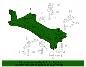 Front subframe VW Atlas 18-24