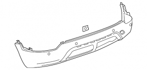 Buick Encore 20-22 rear bumper lip structure without parking sensors