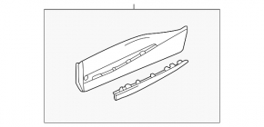 Door trim lower rear right Chevrolet Bolt EUV 22-23 structure with chrome molding