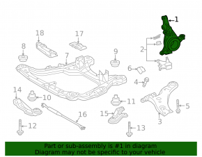 Front left axle Toyota Highlander 08-13