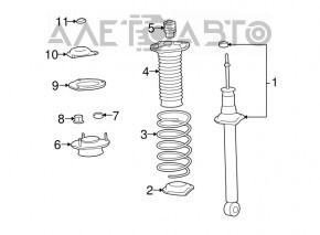 Spring rear right Lexus LS460 LS600h 07-12