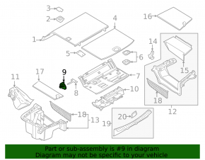Fuel tank housing bracket lower left BMW 5 G30 18- 530e hybrid