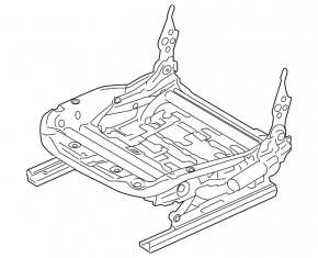 Left passenger seat runner for BMW X3 F25 11-17, electric, without frame