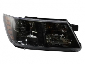 Headlight front right bare Dodge Journey 13-20 dark, for polishing, crack, cobweb