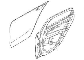 Door assembly rear left Kia Forte 19-24 4d