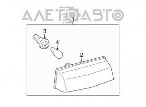 Left tailgate number plate light for Lexus CT200h 11-17