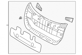 Lower tailgate trim Hyundai Kona 18-23