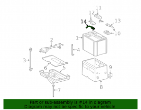Lexus GS450h 06-11 rear negative battery terminal