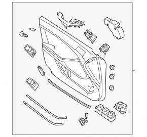 Door trim card front right Kia Optima 11-15 leather beige Infinity, for re-upholstery