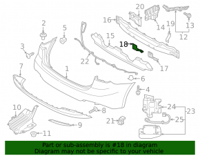 Rear bumper mount lower left Kia Forte 4d 17-18 rest