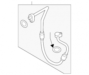 Air conditioning tube condenser-compressor Audi Q3 8U 15-18