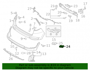 External rear bumper parking sensors Kia Sportage 17-19