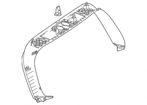 Mercedes H247 GLA 20-26 black upper trunk lid trim