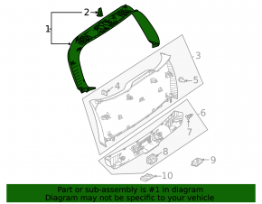 Mercedes H247 GLA 20-26 black upper trunk lid trim