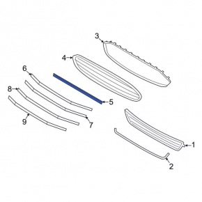 Radiator grill grill Ford Fusion mk5 13-16