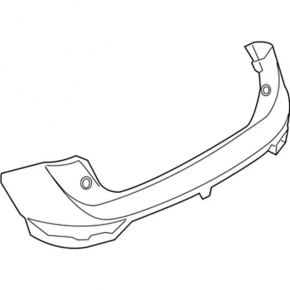 Bare rear bumper for Lincoln MKC 15-19