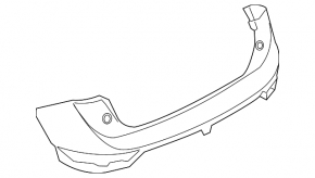 Bare rear bumper for Lincoln MKC 15-19