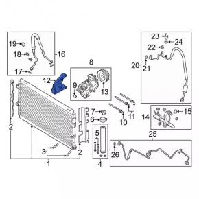 Air Conditioning Compressor Bracket Ford Mustang mk6 18- 2.3T