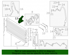 Air Conditioning Compressor Bracket Ford Mustang mk6 18- 2.3T