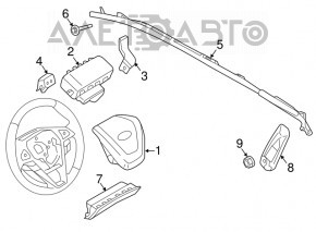 Ford Edge 15-24 front left seat airbag