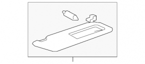 Left visor Mazda 6 18-21 without sunroof, beige, with backlight