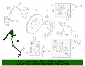 Front right ABS sensor for Ford Edge 15-19