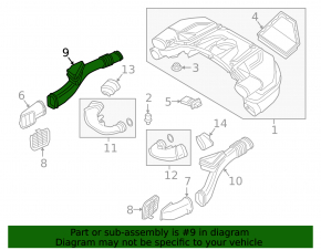 Air duct to air filter housing right BMW 5 G30 18-19 4.4T