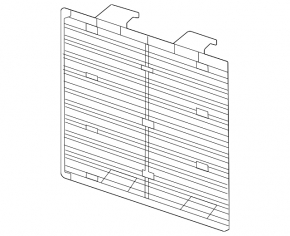 Additional radiator protective mesh BMW X1 F48 16-22 B46