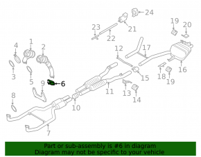 Bracket for the right intake pipe BMW X5 F15 14-18 4.4T