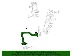 EGR pipe Honda Accord 18-22 2.0 hybrid