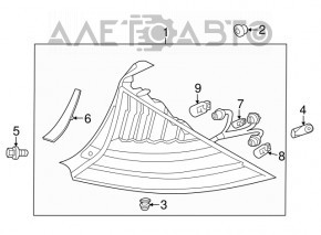 Right taillight Honda CRZ 11-16