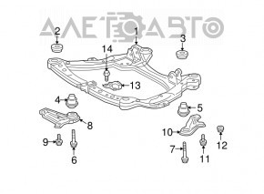 Front subframe Toyota Highlander 08-13 hybrid