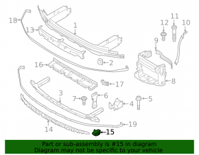 Lower bumper reinforcement bumper, left, BMW 5 G30 17-23