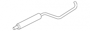 Exhaust line middle part VW Golf 15-17 1.8T